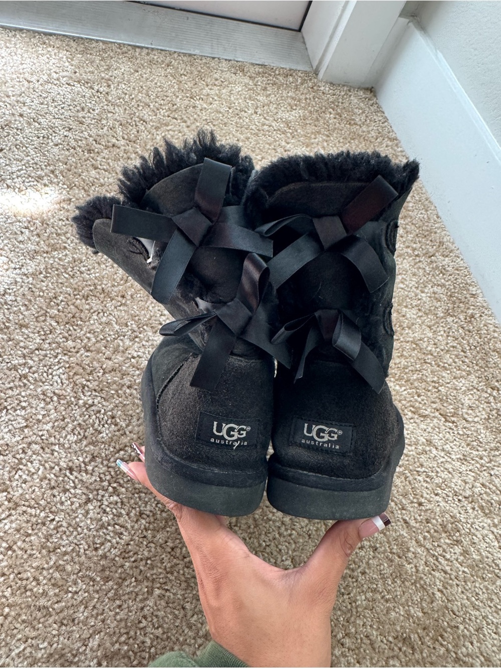 UGG Australia Black Bailey Bow Boots